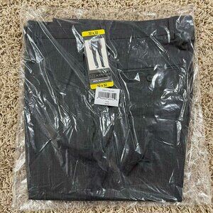 JB Britches Men's Wool Blend Flat Front Dress Pants Gray, Size 32x32 (New)